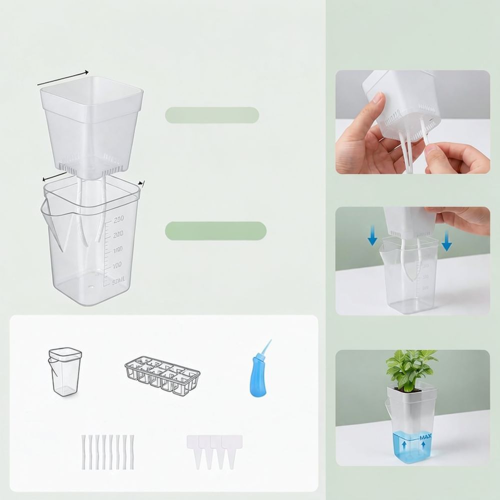 Pot tanaman sukulen untuk peng - Self-Watering Planter ulasan dan harga